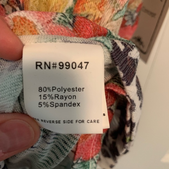 Vintage Concept Blouse Animal & Floral Print Women’s Med Dolman Sleeves - Picture 6 of 8